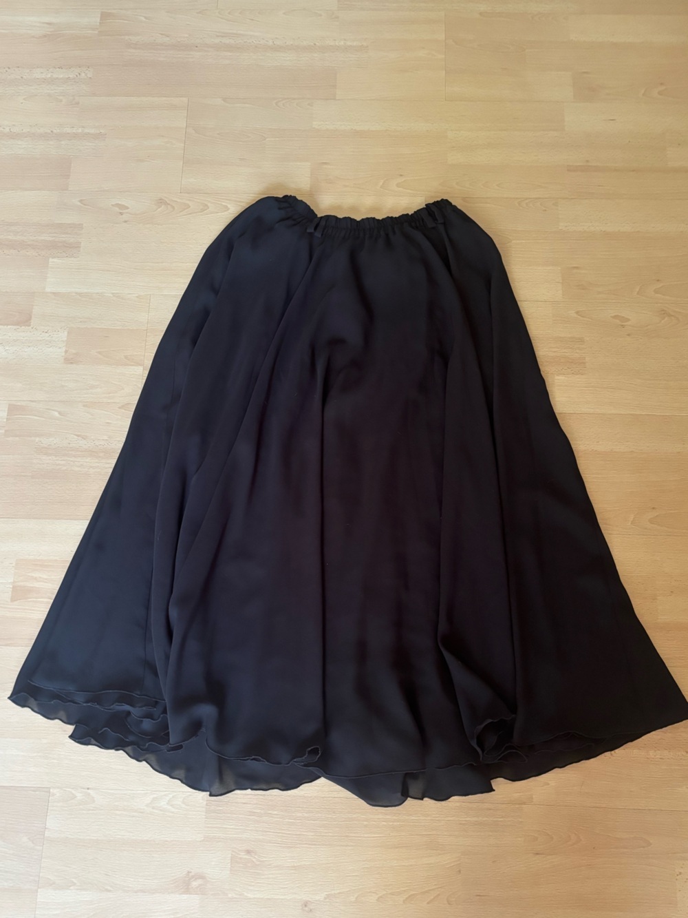 Black Flowy Women's Skirt - Elegant A-Line Style